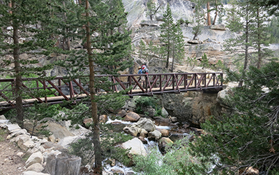 John Muir Trail bridge over creek